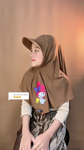 Membalas @syalala Bagus banget dipake cakep 😍 #jilbabanak #hijabanak #jilbabtopi 