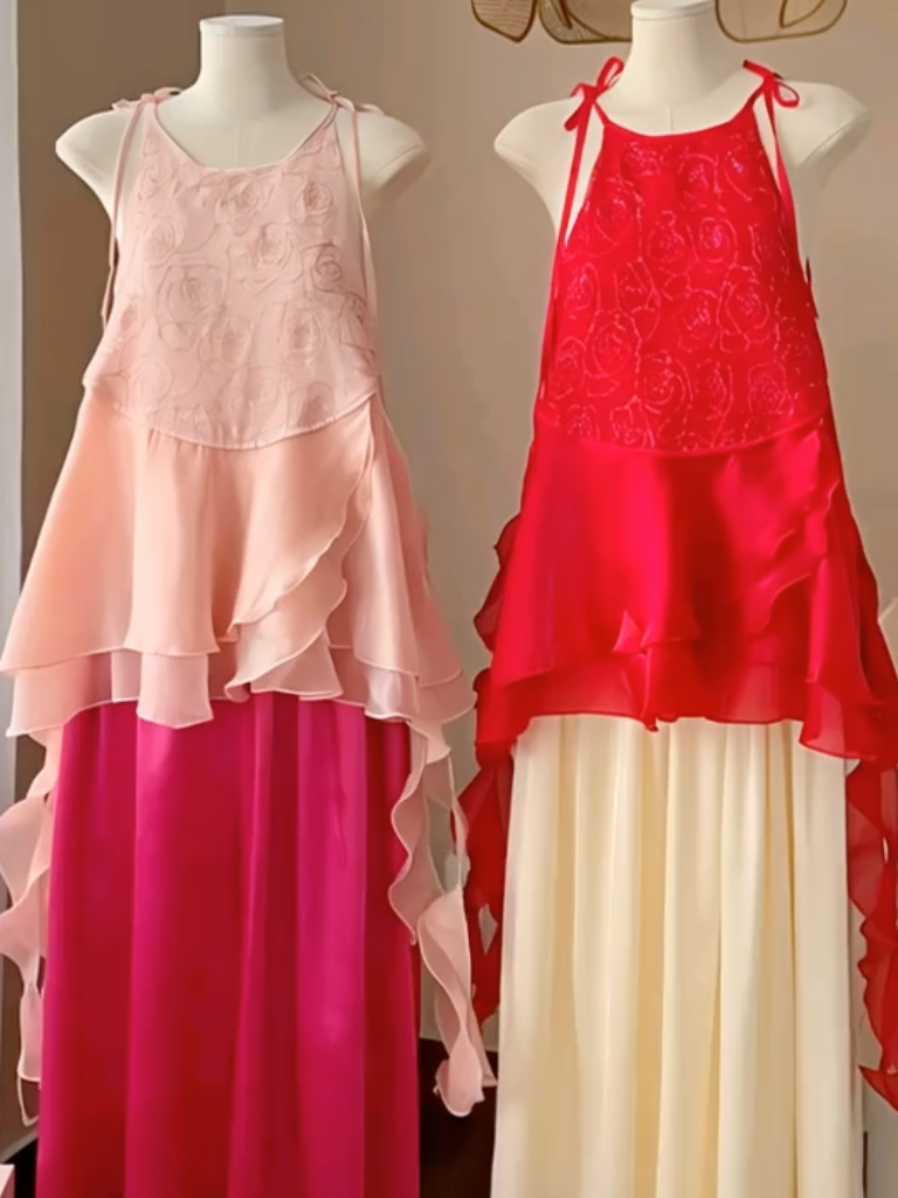 Set Áo Yếm Hoa Nổi #OOTD #fyp #concepttrungthu #setaoyem 