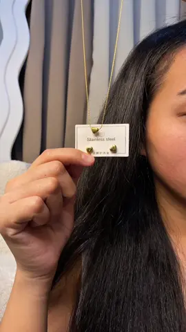 love necklace & earrings set 💌✨ #earrings #necklace #necklaceandearringset #lovenecklace 