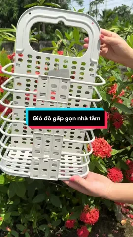 Giỏ đồ gấp gọn đựng quần áo trong nhà tắm tiện lắm nha mí bà#giodogapgon #dogiadung #lênxuhướng #xuhuongtiktok2025 