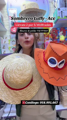 Sombrero Luffy - ace 🇵🇪23/08/25 #luffy #ace #anime #coleccion #onepiece 