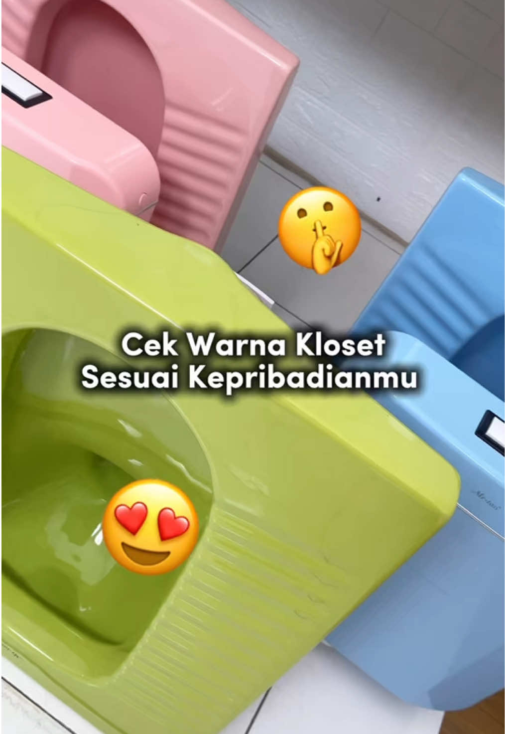 pilih warna kloset sesuai dengan kepribadian kamu 😍 #toiletjongkok #wcjongkok #klosetmurah #klosetjongkok #kepribadian #warnawarni #warnakepribadian #kamupilihyangmana #fyp 