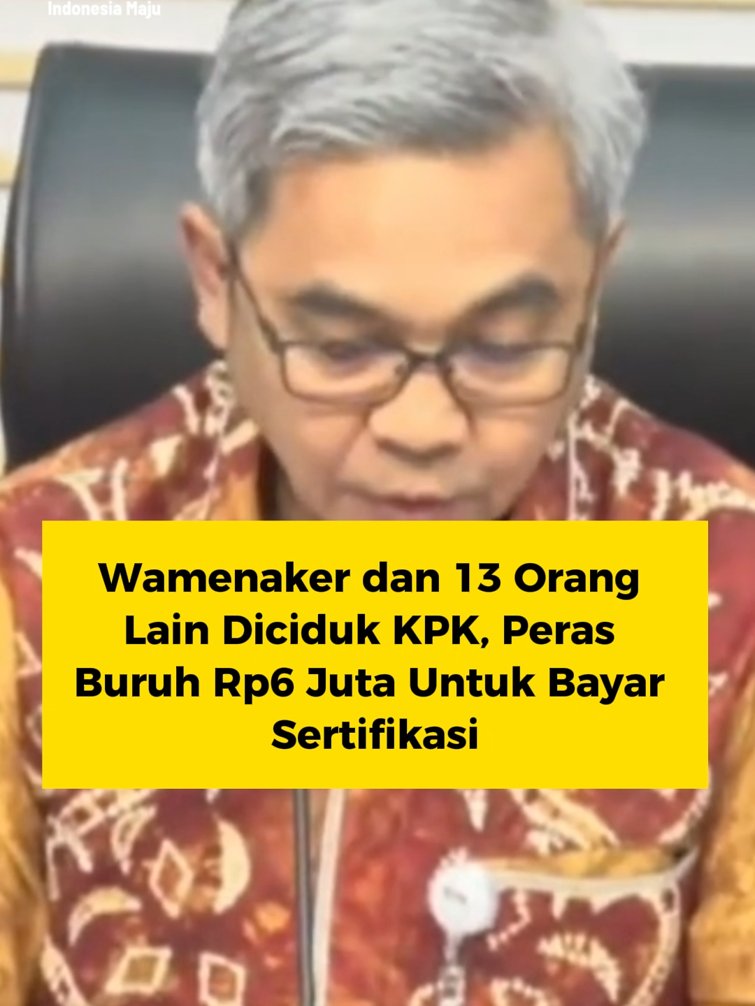 Wamenaker dan 13 Orang Lain Diciduk KPK, Peras Buruh Rp6 Juta Untuk Bayar Sertifikasi #bitv