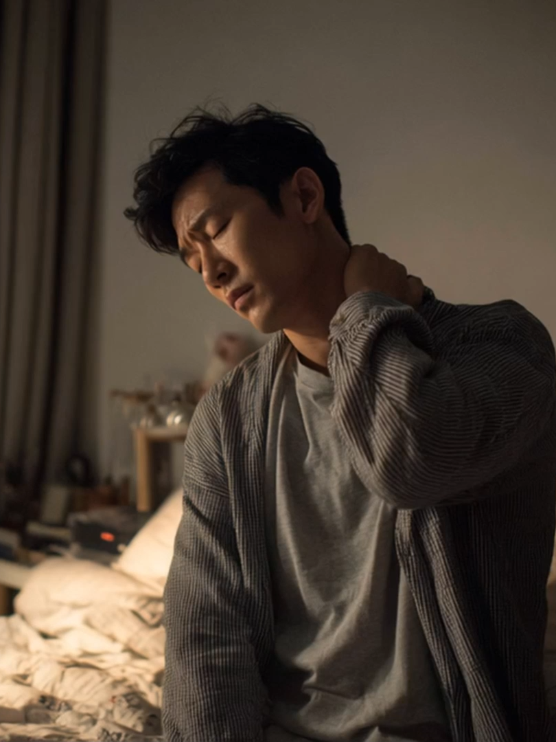 Man with neck pain“Ever wake up like this? 😩💆‍♂️ Neck pain is real… time for some much-needed stretches 🙌 Who else can relate? 👀 #NeckPain #RelatableMoments #Ouch #EverydayStruggles #StretchItOut #SelfCareVibes #BodyAches #HealthTok #DailyRelatable #FYP #ForYou #WellnessJourney #PainRelief