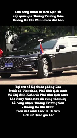 Ngày 22/8, tại trụ sở Bộ Quốc phòng Lào ở thủ đô Vientiane, PCTN Võ Thị Ánh Xuân và PCTN Lào Pany Yathotou dự Lễ công nhận “Đường Trường Sơn - Đường HCM trên đất nước Lào” là Di tích LSQG Lào#vietnam #laos #laos🇱🇦 #phochutichnuocvothianhxuan #phochutichnuoc #vietlao🇻🇳🇱🇦 #duonghochiminh #duongtruongson #History #army 