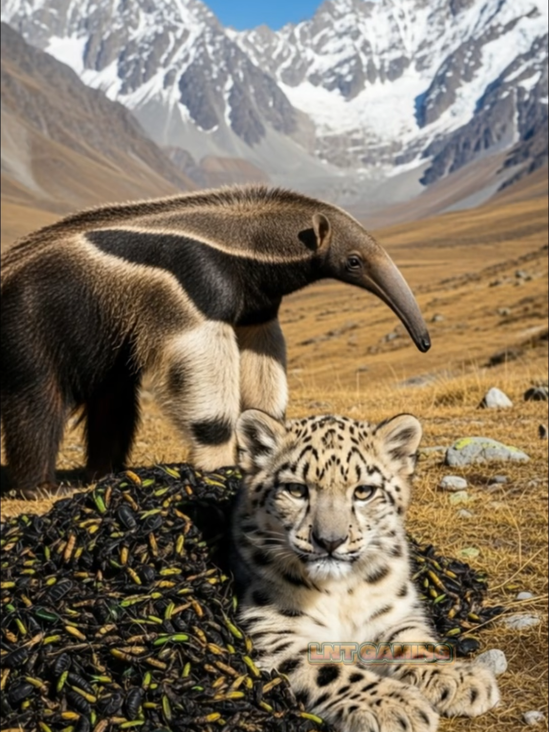 THE WORLD'S WEIRDEST HERO! Watch an Anteater Become a Snow Leopard's Guardian Angel!#animals #rescue #wildlife