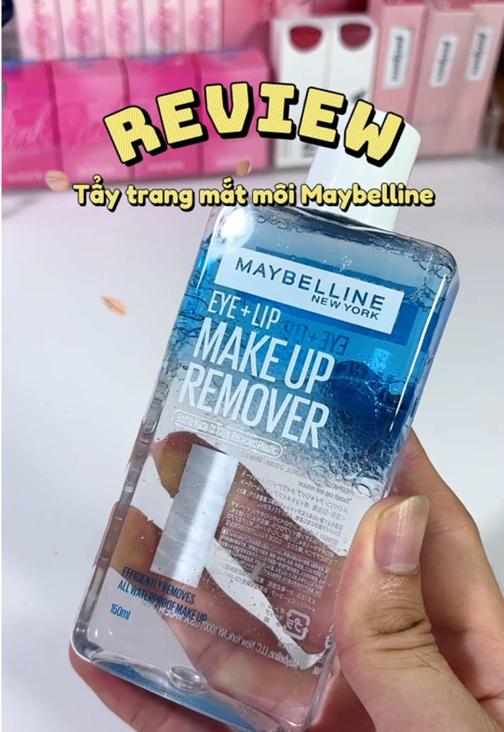 Mí pà hay makeup đậm thì thử ngay tẩy trang maybelline này nhaa, ưngg✨💋✨ #taytrangmaybelline #maybelline #taytrangmatmoi #zinoreview #skincare 
