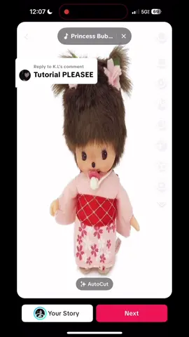 Replying to @K.L #turorial #bubblegum #trend #foryoupage #monchichi 