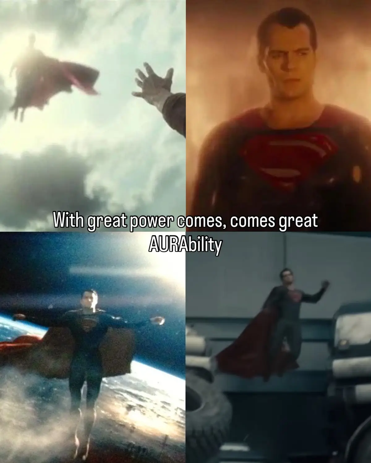 With great power comes, comes great AURAbility ❤️💙 #Superman #dcu #blurayangel #movie #manofsteel