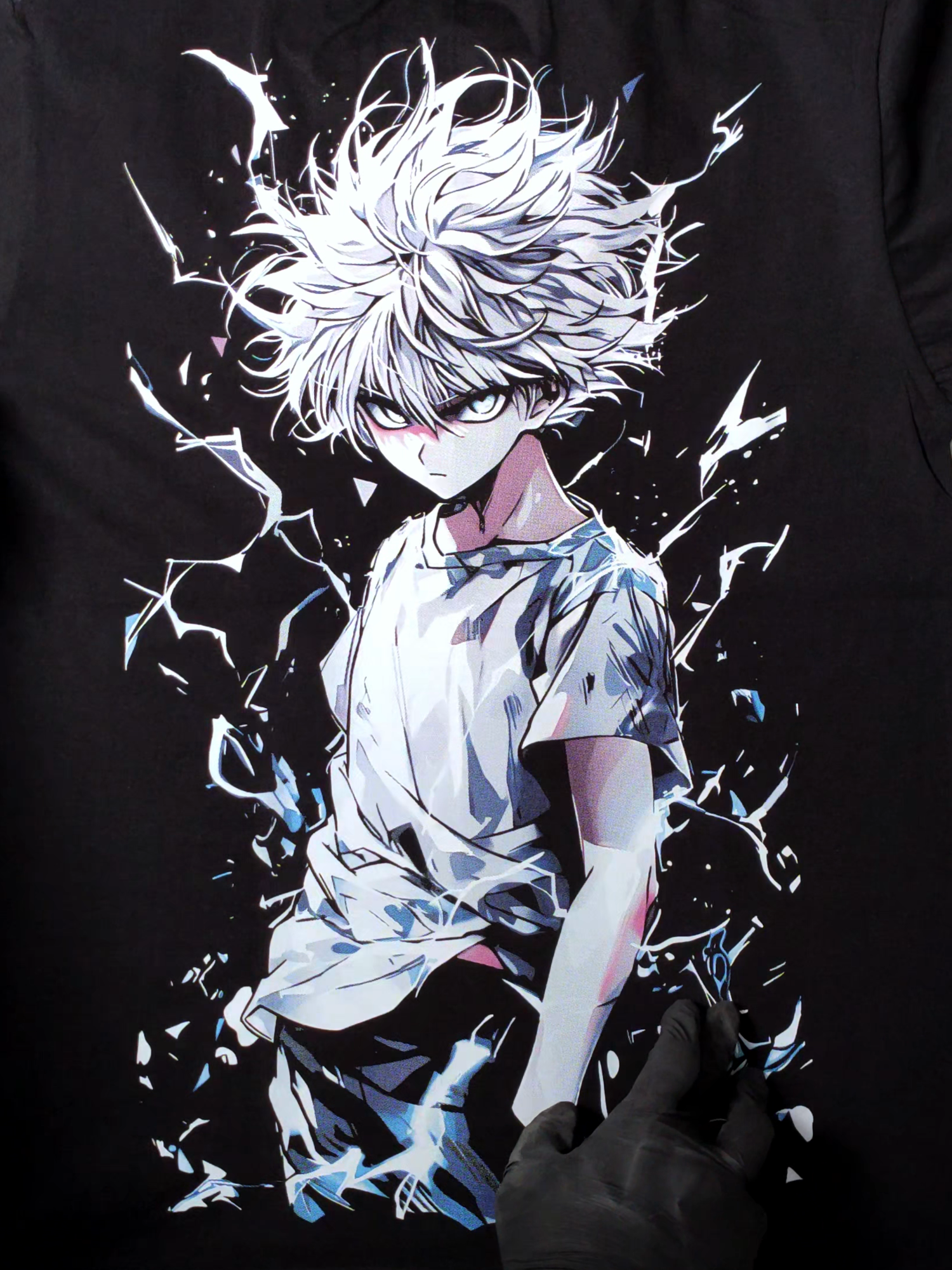 Kaos Anime Killua Zoldyck - LRCO Store #BajuAnime #Kaosanime #killuazoldyck #hunterxhunter #Zoldyck #jetblack #combed24s