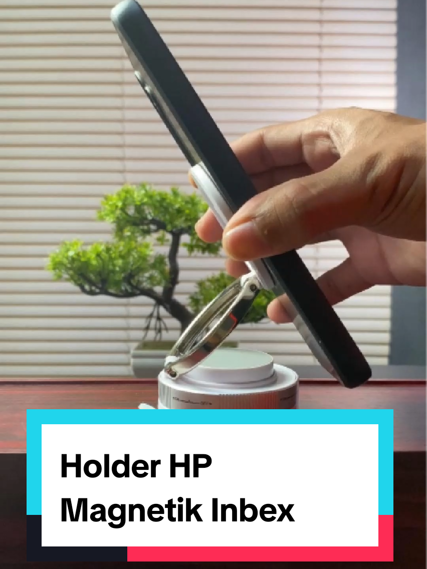 Holder HP magnetik Inbex PH5, ukurannya kecil bisa diputar 360 derajat dan nempelnya kuat. #phoneholder #phoneholdermagnetic #inbexph5 #inbex 