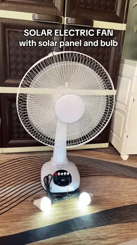 Solar elecric fan with solar panel and bulb. #solarelectricfan #solar #fan 
