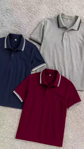 Paket Hemat 3 Pcs Kaos Polo Shirt Pria Kerah Garis List Polos Lengan Pendek#poloshirt #tiktokindo #gajiansale #fyp #foryou 