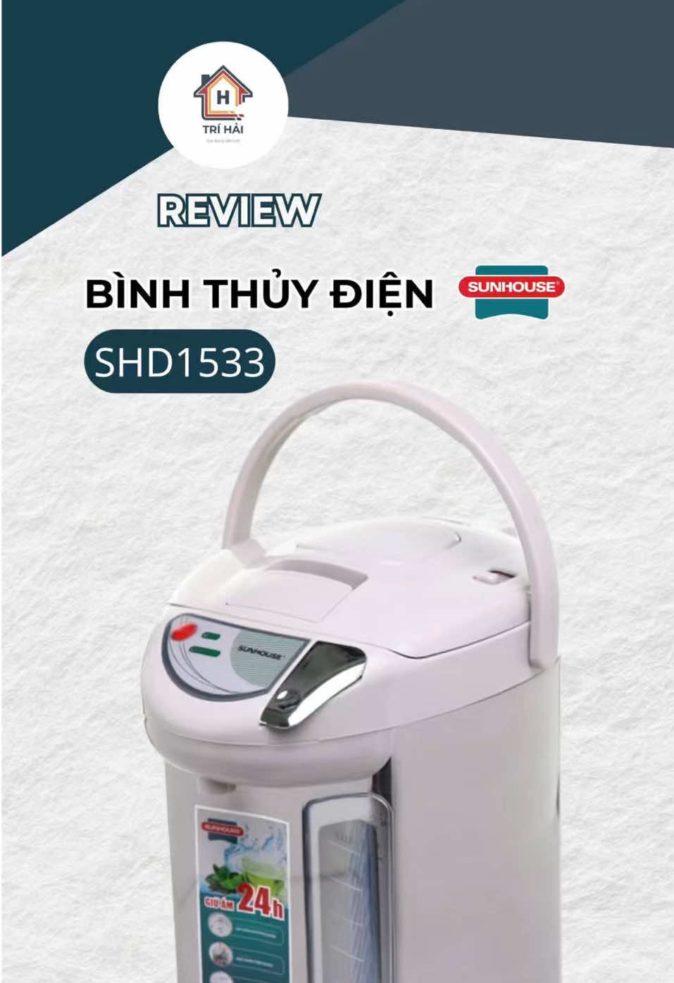 ✅ Giữ nóng suốt ngày, uống trà pha cà phê lúc nào cũng tiện ✅ Mà đặc biệt là… siêu tiết kiệm điện nha! #BinhThuyDienSunhouse #DoGiaDung#UongTraMoiNgay #SunhouseSHD1533 #VanPhongHienDai  