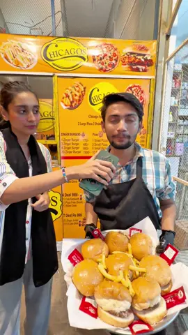 8 burgers Only 999r at Chicago at Chicagos fast food & pizza Karachi  #chicagos #best #deal #food #fypシ゚ 