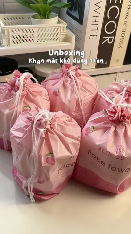 Khăn mặt nhà alucos zá hạt dẻ mà xài êm lém #unboxing #khanlaumat1lan #khanmatkho #alucos #tipskincare 