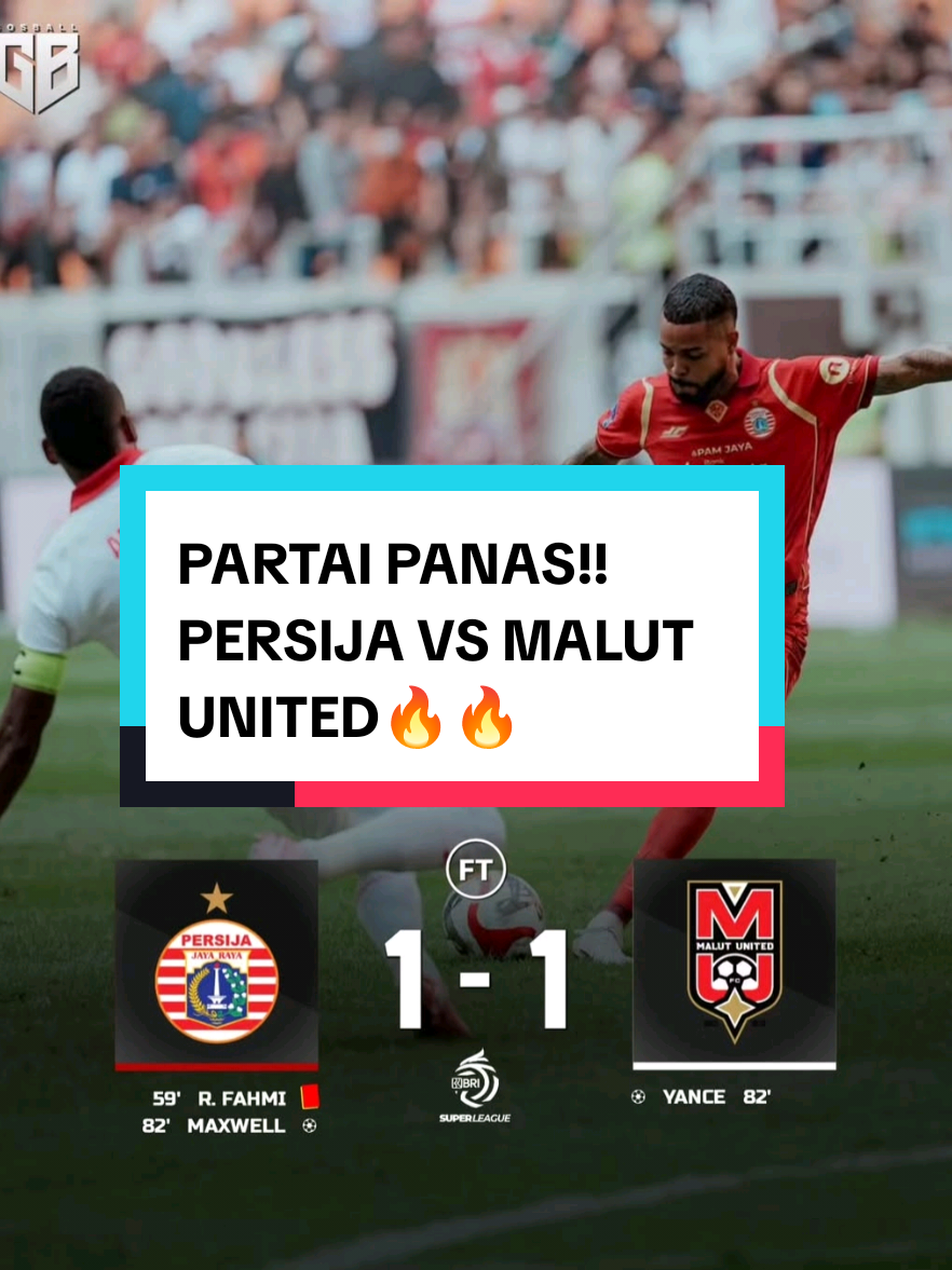 Persija Jakarta ditahan imbang 1-1 oleh Malut United FC #fyp #persija #malutunited #football #sepakbolaindonesia 