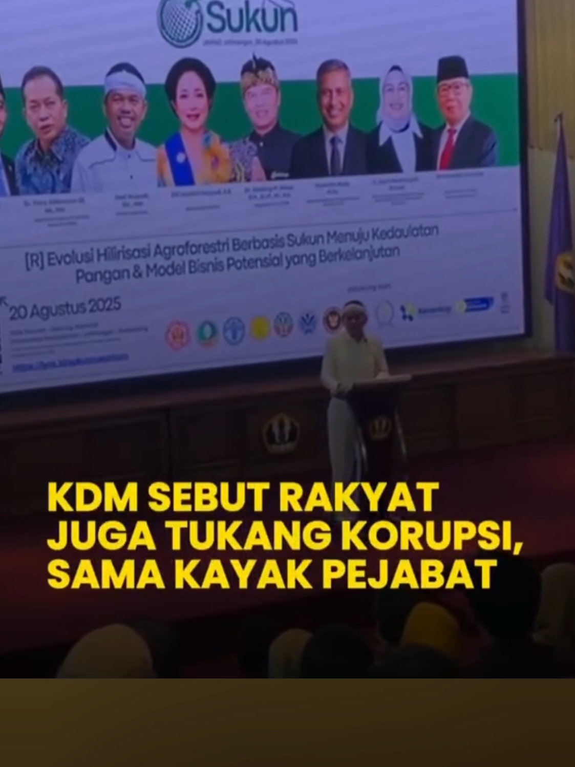 Gubernur Jabar Dedi Mulyadi (KDM) menyebut sifat korupsi dan serakah juga dimiliki rakyat, bukan cuma pejabat. Artikel IG pembasmi.kehaluan.rell #novir007 #jabar #jawabarat 