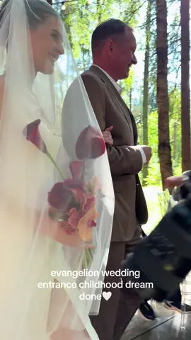 dream wedding entrance song #wedding #brideentry #evangelion #flymetothemoon #bride 