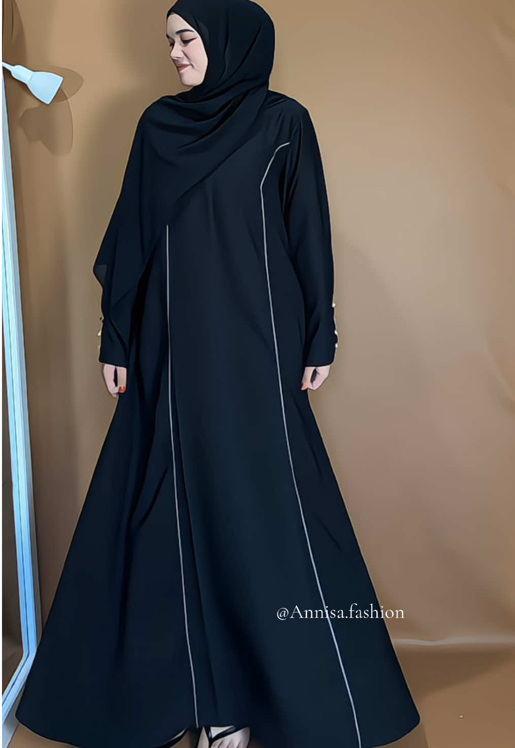 Dress Simpel Elegant😍 Bahan Barbara Silk ANTI UV #abaya #abayastyle #abayagirls #abayakekinian #antiuv 