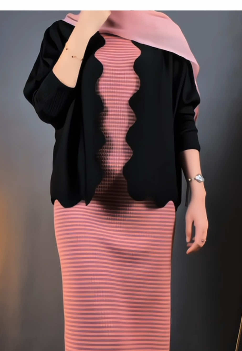 oneset gemess 🌸🤏🏻#setcardigan #dressknitpremium #innerknitpremium #maxidress 
