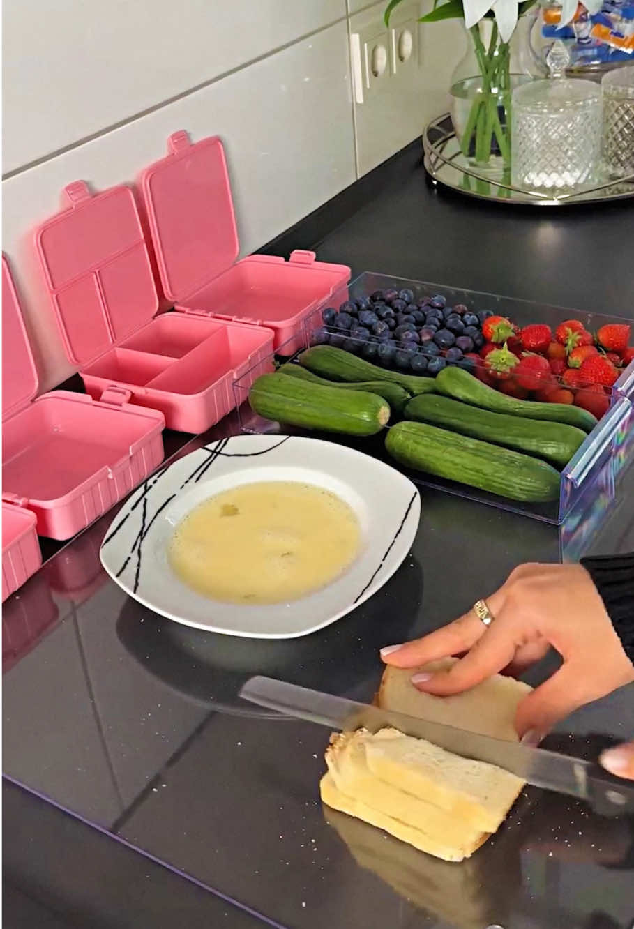 ASMR Lunch Box 🍱🍱🍱 #asmr #asmrrestock #lunch #lunchbox #kitchen 