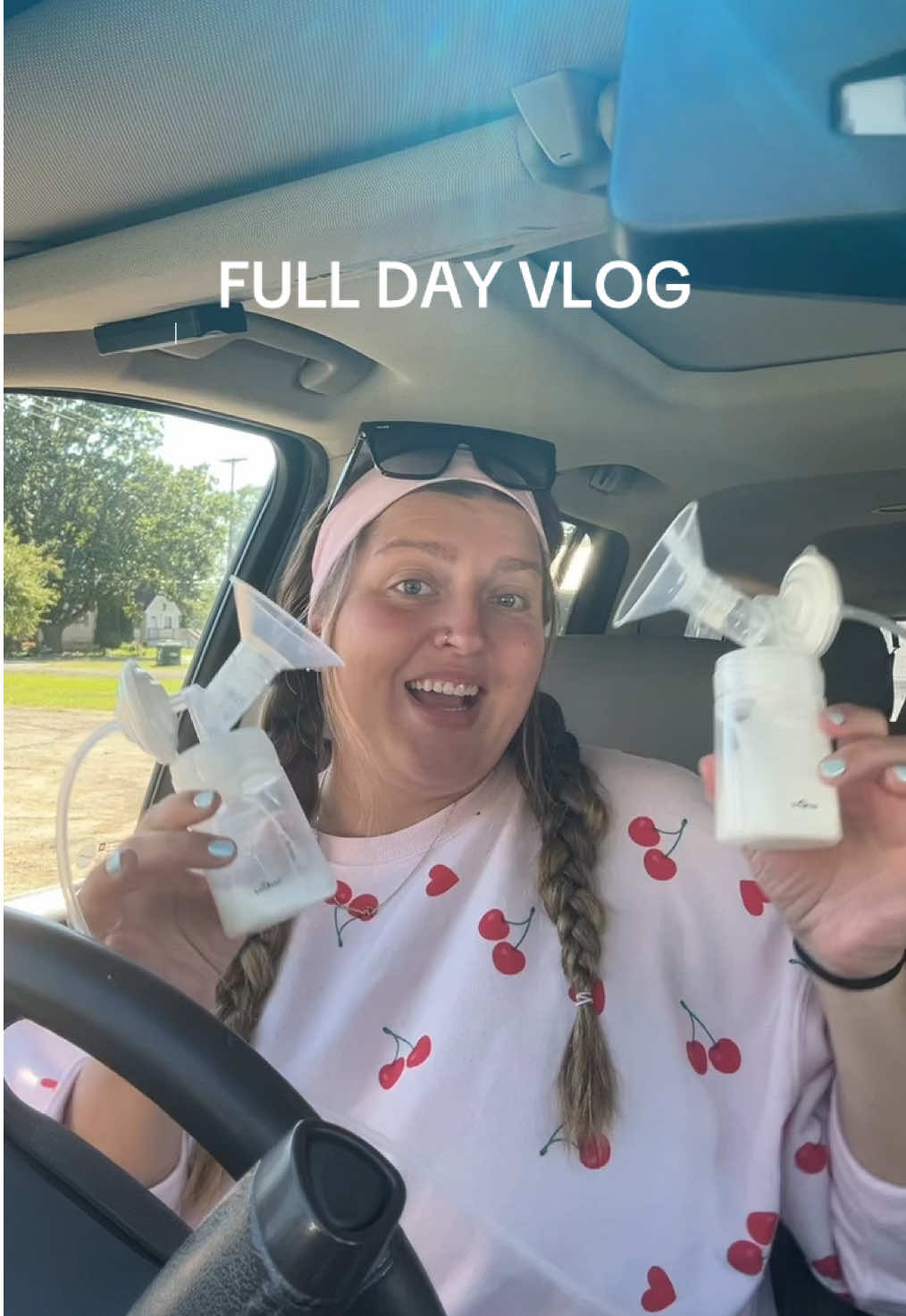 This is a long one but a fun look into everything I love to do all fit into one day! Shoutout to my mom for giving me some me time, it was needed 🤍🫶🏻 #momlife #work #pumping #errands #garagesalefinds 