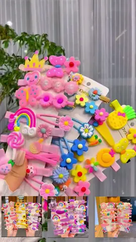 14 Pcs Cute Hair Clip Set Bangs #Hairpin Flower Fruit #Baby Girl Barrettes Hair Accessories#foryou #goodthings 