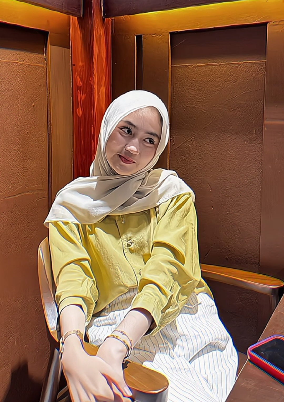 Outfit Yellom White #outfit #kemeja kuning #oropants salur stripe #OOTD hijab remaja #fyp masukberanda tiktok 