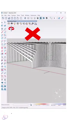 Turning a simple curve into a living façade — SketchUp extrusion magic ✨ Watch till the reveal and save this trick for your next build! 🚀 #SketchUp #Architecture #3DModeling #DesignTok #ParametricDesign