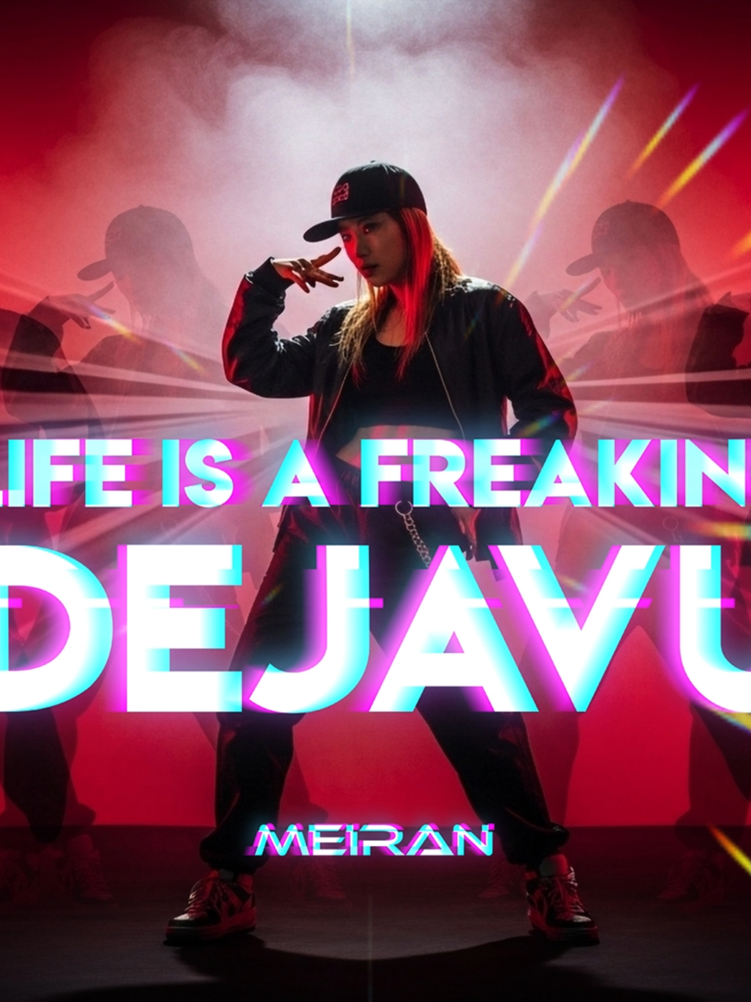 LIFE IS A FREAKING DEJAVU LYRICS 뒤돌아보지 마, 뒤돌아보지 마, (Don't look back, don't look back) 앞에 있는 순간만 살아, (Live only in the moment in front of you) 항상 실수에서 배우고, (Always learn from your mistakes) 뒤돌아보지 마, 뒤돌아보지 마, 뒤돌아보지 마... (Don't look back, don't look back, don't look back...) yesterday was yesterday... don't judge yourself day by day... just look what you've been through... you have no one, but you... Life is a freaking dejavu... Life is a freaking dejavu... 인생이 항상 너에게 미소 짓지는 않아, (Life doesn't always smile at you) 네 고통에 신경 쓰지 않아... (It doesn't care about your pain...) 하지만 너는 항상 더 강해져서 다시 일어서, (But you always come back stronger, stand up again) 다시 만나, 다시 만나, 다시 만나...  (Meet again, meet again, meet again, meet again...) you don't have to prove yourself, put your past on a hidden shelf... the worst thing can do one self, not go full, but to the half.... you have no one, but you... there is no one, but you... Life is a freaking dejavu... Life is a freaking dejavu... 아무도 탓하지 마... (Don't blame anyone...) 인생은 네 손에 달려 있어... (Life is in your hands...) 먼저 사랑하고, 그 후에 사랑받아... (First love, then be loved...) 사랑은 모든 사람의 입술에 있어... (Love is on everyone's lips...) Life is a freaking dejavu... Life is a freaking dejavu... #Meiran #kpopmusic #new #fyp #korean #english #song #release #kpop #ai #aisong #aimusic #kpopusa #kpopid #kpopjp #kpopbr #kpoptr #viral #trending #newmusic