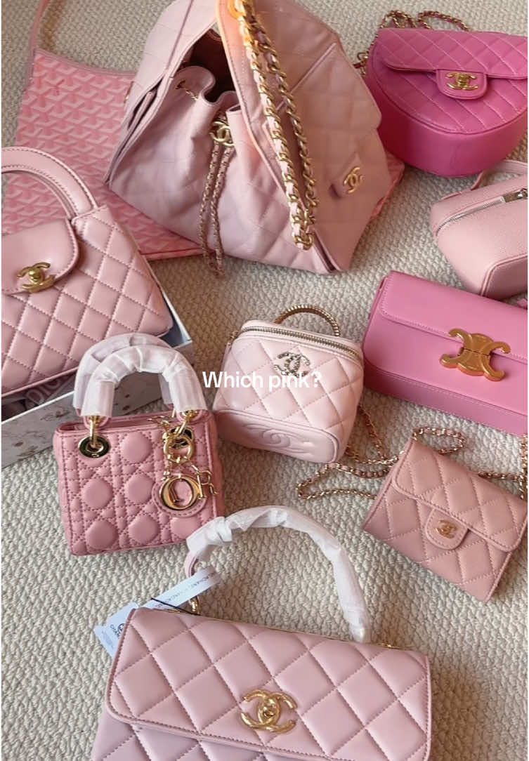 Which pink? #foryoupage #luxury #bagtok #bags #chanel #chanelkelly 