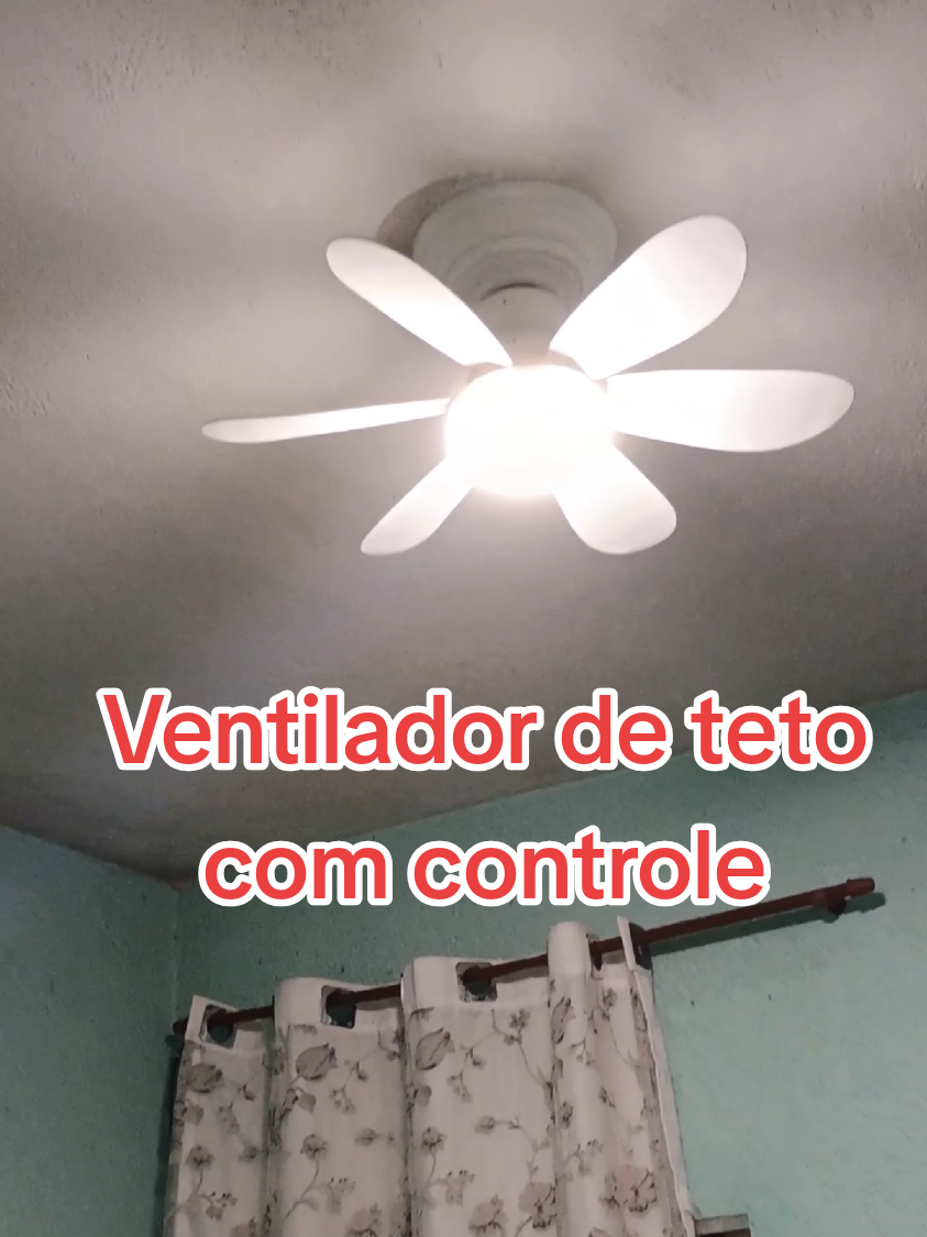 Ventilador de teto 80 w com lâmpada #ventilador#ventiladordeteto#tiktokshop 