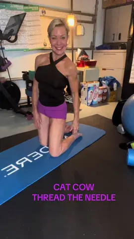 Cat-Cow and Thread the Needle stretches enhance thoracic mobility by promoting spinal flexibility and opening the chest. These movements improve posture, relieve tension in the back and shoulders, and increase overall range of motion, contributing to better functional movement.#VanessaHewkoCoaching #ThoracicMobility #CatCow #ThreadTheNeedle #Stretching .