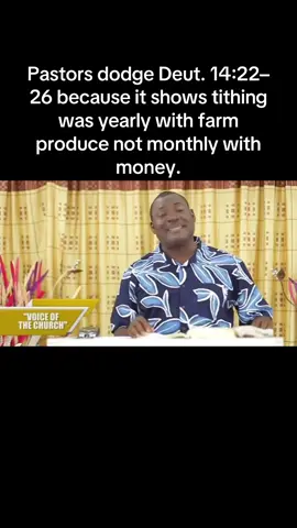 In Deuteronomy 14:22–26, God provides clear instructions on tithing, specifying that it should be done yearly and that the tithe consists of agricultural produce not money 💴. So why have many churches shifted from this yearly practice to monthly tithing? And why has the focus changed from farm produce to monetary offerings?