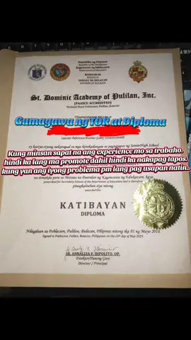 Kung minsan sapat na ang experience mo sa trabaho. hindi ka lang ma promote dahil hindi ka nakapag tapos. kung yan ang iyong problema pm lang pag usapan natin.. #diplomamakeronlineph #LegitMaker #diplomamaker #TranscriptOfRecords #tormaker #maker #gumagawangdocumento #diploma #MasterMaker #LegitMaker #Gumagawangdiploma #faketordiplomalegitmaker #diplomamakeronline