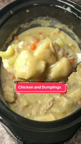 These easy Chicken and Dumplings in the crockpot are the ultimate comfort food!  #Chicken  #dumplings  #EasyRecipe #DinnerIdeas #crockpot 