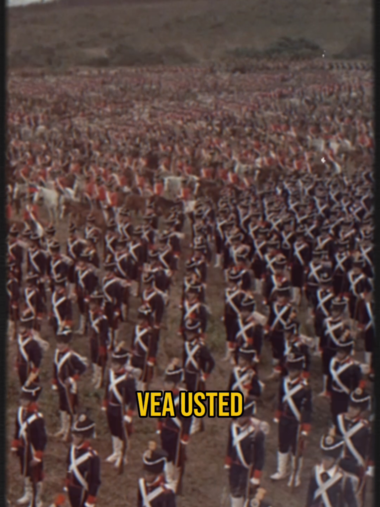 Una sola bandera nos cobija, es amarilla, azul y rojo, la del Ejército de Bolívar. ¡Que tiemblen los ejércitos imperiales! Nuestra historia es la victoria moral y espiritual. ¡Venezuela se respeta!