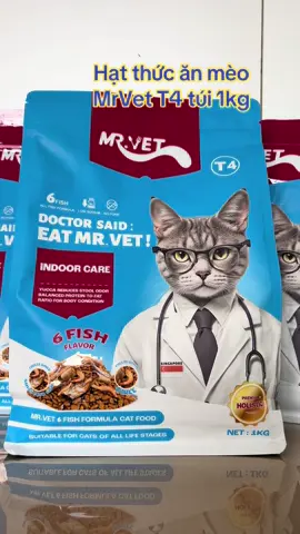 Hạt thức ăn cho mèo MrVet T4, túi 1kg #hatmeo #hatchomeo #hatthucanchomeo #mrvet #samypetcorner 