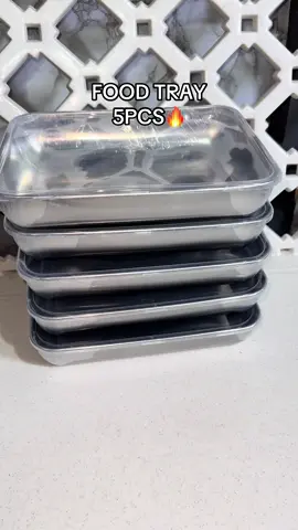 Stainless steel food tray 5pcs #fyp #tray #foodtray #stainlesssteeltray 