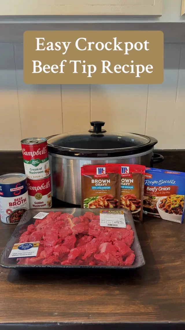 Crockpot meals are my fav ✨ follow for more 👩🏼‍🍳🥘 (I forgot to put a slide of using the beef broth but 1 can is still needed) #crockpotrecipes #EasyRecipe #fyp #crockpotdinner #fallrecipes   