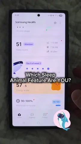 Which Sleep Animal Feature Are YOU??? This feature available with Galaxy Watch Devices with Samsung Galaxy Devices.  Check all the deals for new Samsung Galaxy Fold7 and Galaxy Watch8 #SamsungPartner #SamsungHealth #GalaxyWatch8 #GetHealthy #animalcompanion  @SamsungUS 