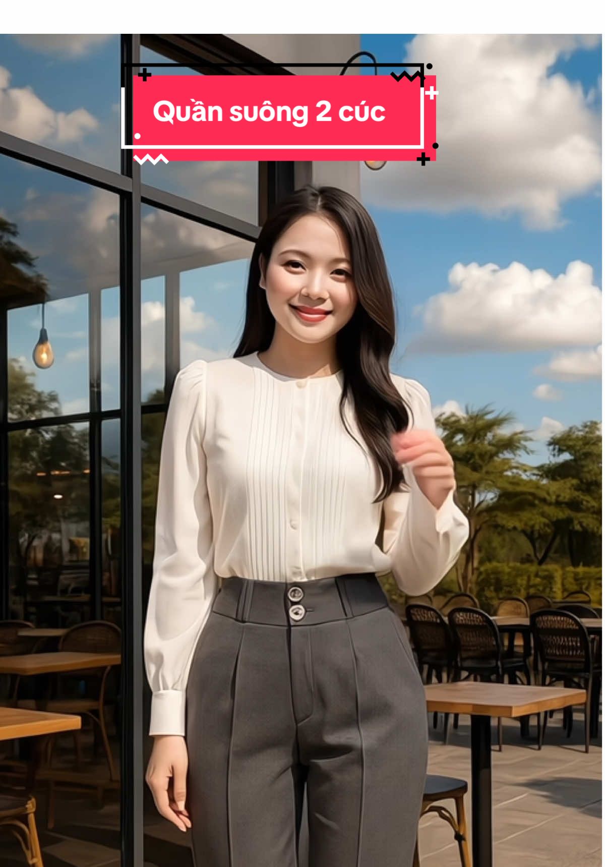Quần suông cao khúc cạp cao mặc tôn dáng đi làm đều xinh #xuhuongtiktok #hangshoping #xh #quanao #quansuong #quansuongongrong 