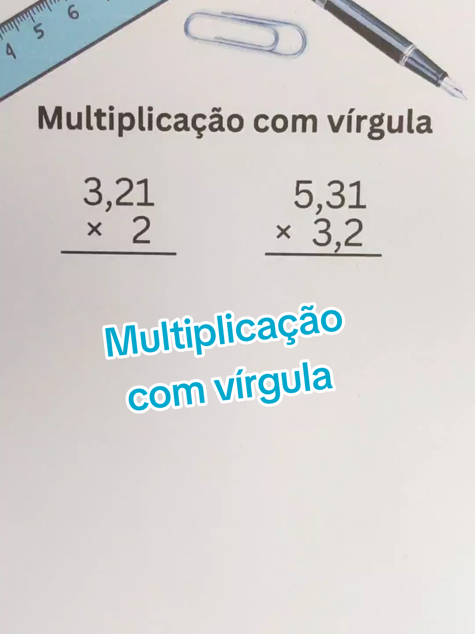 Como calcular multiplicação com vírgula? #matematica #aula #multiplicacao 