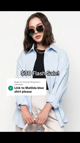 Replying to @Victoria Wiegman The elevated basic you’ve been needing! Our oversized blue button down. Perfectly polished, perfectly relaxed. 💙 Runs very oversized, size down for a less oversized look or if between sizes!