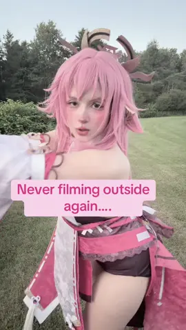 I got 6 bug bites and my phone died || anyways draft  ||#yaemikogenshinimpact #yaemikocosplay #GenshinImpact  #cosplay #fyp 