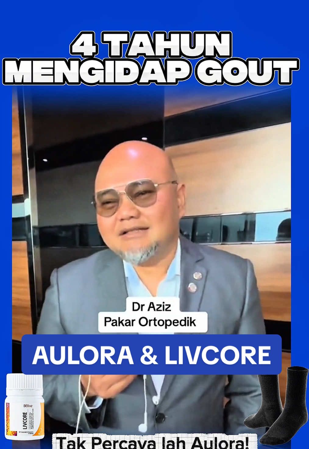 Dulu Dr Aziz sendiri pun skeptikal. Tak percaya Aulora Socks boleh bantu masalah gout. Tapi lepas cuba, bangun esok pagi terus rasa beza. Sakit berkurang, langkah lebih ringan. lepas amal Livcore secara konsisten… alhamdulillah, dah boleh enjoy makan tanpa risau sakit datang balik Livcore bantu detox hati & jaga fungsi hati lebih baik → bila organ utama sihat, banyak masalah badan jadi reda dengan sendiri, inshaa Allah #gout #aulora #livcore #detoxhati #goutrelief 