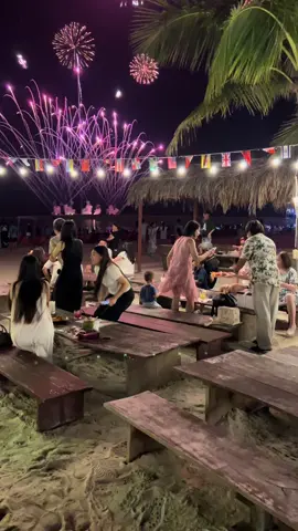 CHILL BEACH BAR The best of view fireworks Show #chillbeachbarhalong #halongbay #Summer #chill #beachbar 