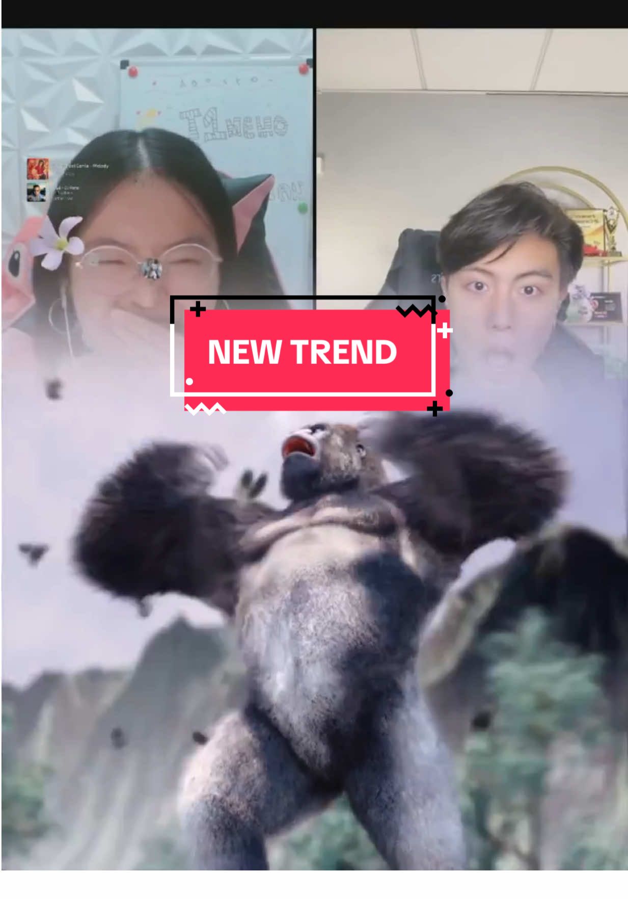 WTHHHH qué sorpresa me has dado @JC🐾 🤍❤️ 😨🦍 TYSM!!! New trend 😳 #fyp 