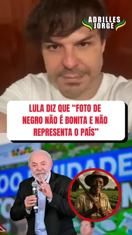 Racismo . Explícito . Lula diz que “ foto de negro não é bonita e não representa o país “. Deveria ser processado e preso . Mas nada vai lhe acontecer , porque a justiça e a mídia encobrem todos os crimes de Lula e só criam crimes para os adversários do regime